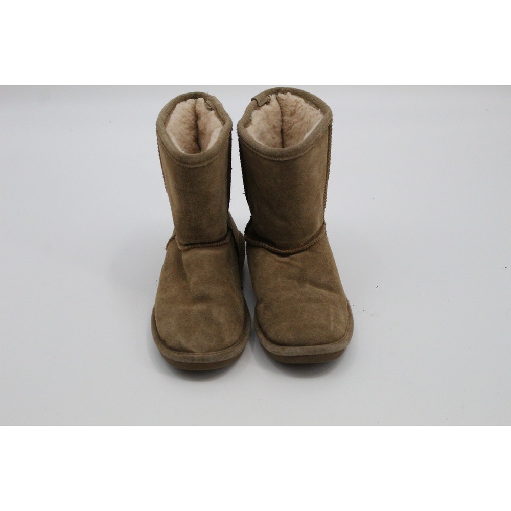 Sheepskin/Wool Bearpaw Eva Boots Tan Suede‎ Mid Calf Winter Boots Size Youth 4